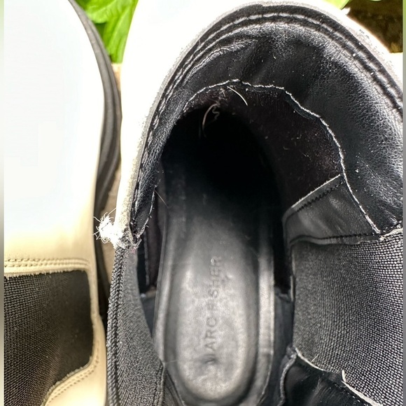 Marc Fisher Padmia White Leather Chelsea Combat Lug Sole Boots 7.5 - Picture 9 of 9